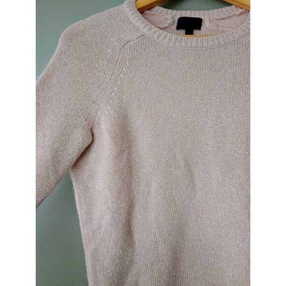 J crew Italian cashmere sparkly pink sweater xs baby doll ballet fairy core - Picture 4 of 6